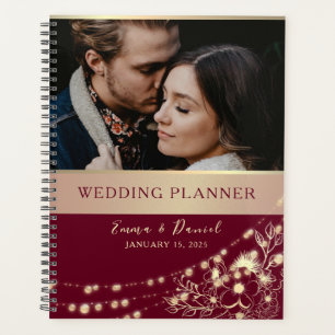 Organiseur de mariage avec photo florale de Bourgo