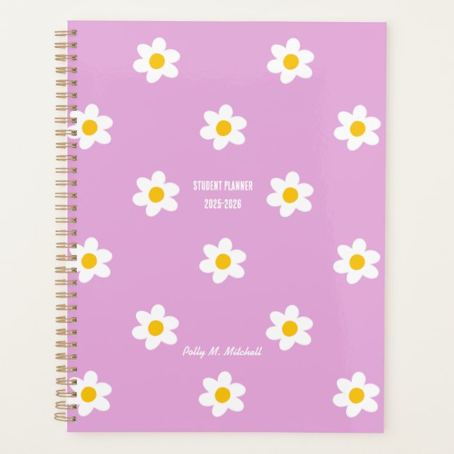 Organiseur étudiant Pink Daisy-Chain (Devant)