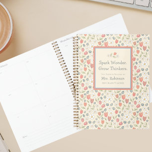 Organiseur personnalisé pour enseignants à motif f