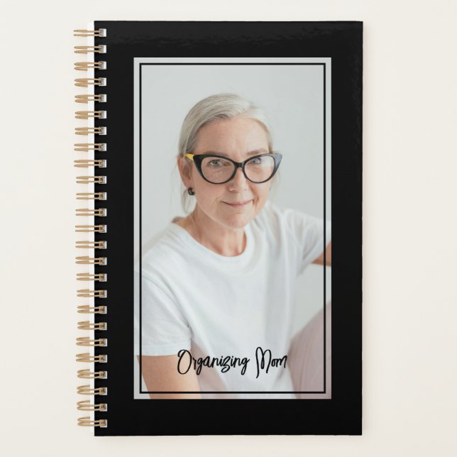 Organizing Mom Minimalist Photo Black & Gold (Devant)