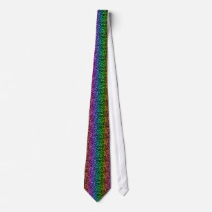 orgueil floral noir arc-en-ciel mens cravate