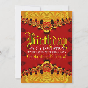 Orient Jungle Golden Anniversaire Fête Invitation
