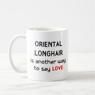 oriental longhair amour café tasse