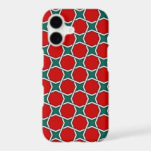 Oriental Rouge Vert arabe Égypte Motif géométrique