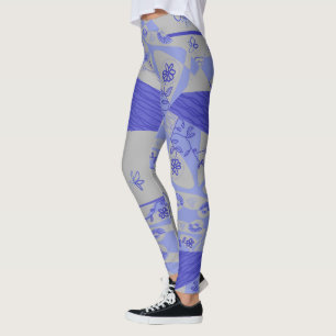 Origami Chintz (L) Leggings gris d'Indigo