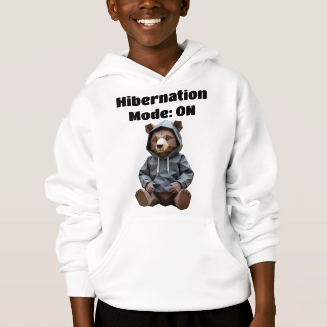 Origami Ours "MODE HIBERNATION : ON" Sweatshirt (Devant)