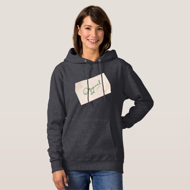 Original 1 Dark Grey Women's Pullover Hoodie  (Devant entier)