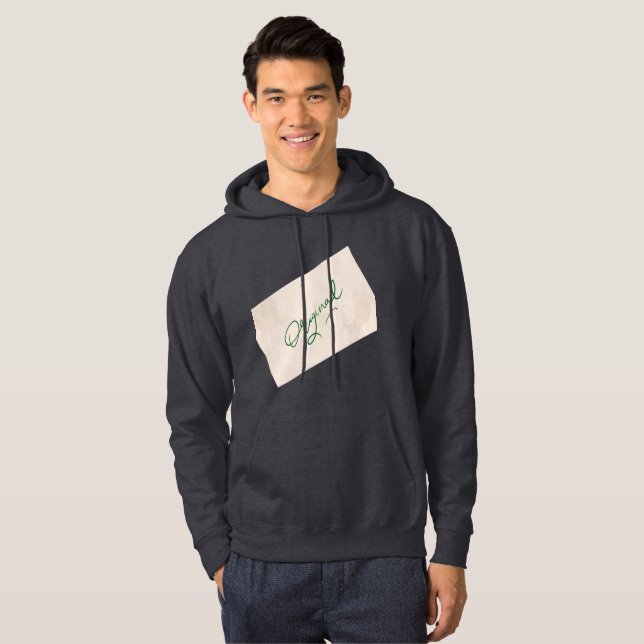 Original 1 Gris Foncé Pullover à Capuche pour Homm (Devant entier)