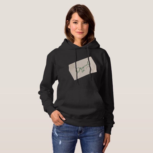 Original 1 Sweat à capuche pour femmes noir (Devant entier)