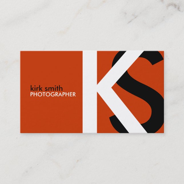 {ORIGINAL} cartes de visite modernes de monogramme (Devant)