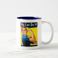 Original Rosie le Riveter ~ Mug à café à deux tons