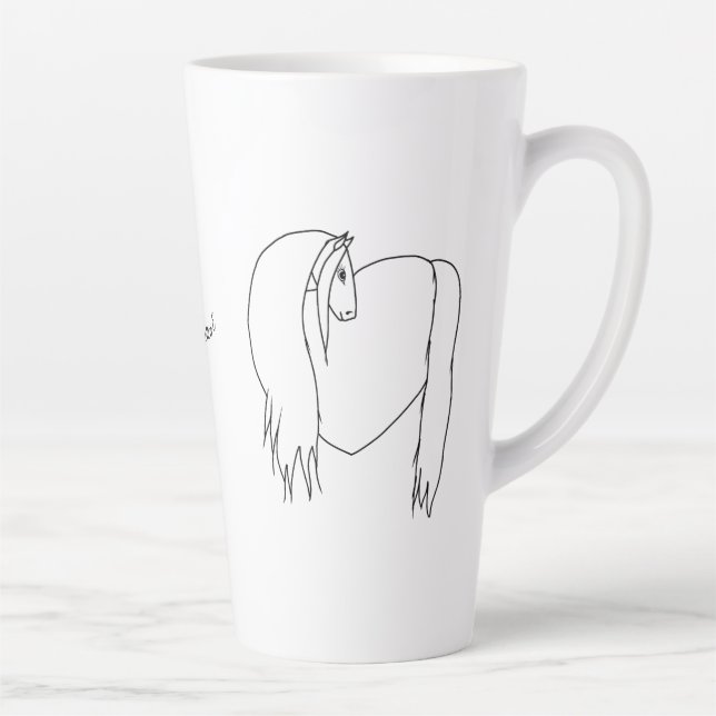Original signé Horse Heart Latte Mug (Droite)