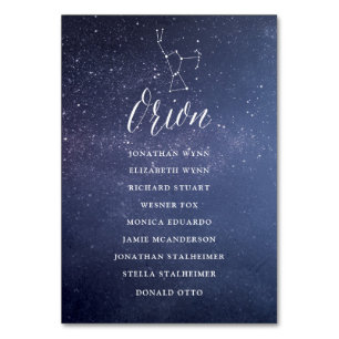 Orion de la carte de Mariage de la constellation