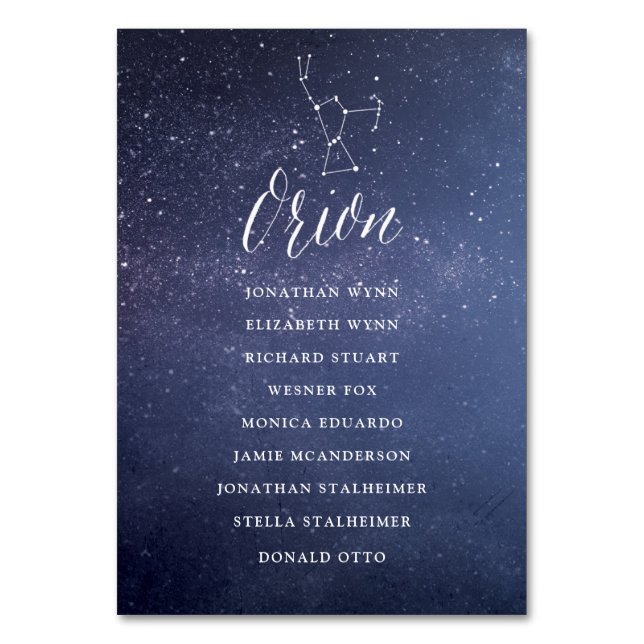 Orion de la carte de Mariage de la constellation (Par défaut)