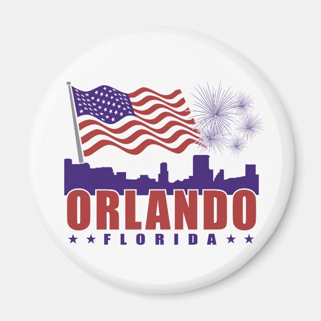 Orlando Florida Patriotic Magnet (Devant)