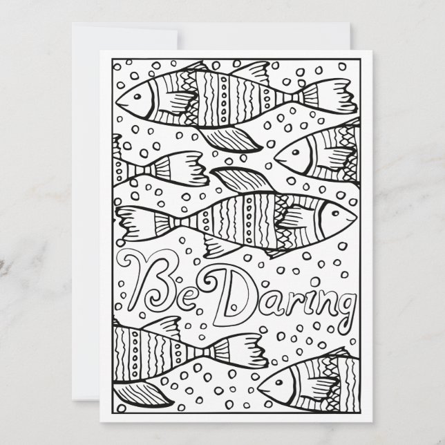 OrnaMENTAL Sois Oser Poisson Couleur de votre prop (Devant)