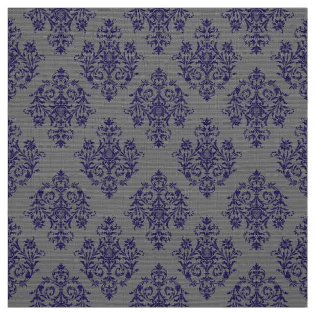 Ornat Baroque gris tissu Damask motif (Échantillon)