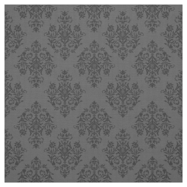 Ornat Baroque gris tissu Damask motif (Échantillon)