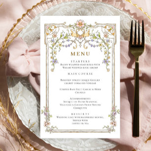 Ornat Vintage Cadre Boho Mariage Dîner Menu