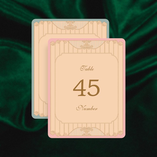 Ornate Art Nouveau Wedding Table Numbers (Créateur téléchargé)