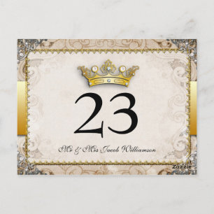 Ornate Fairytale Mariage Tableau Numéro Cartes