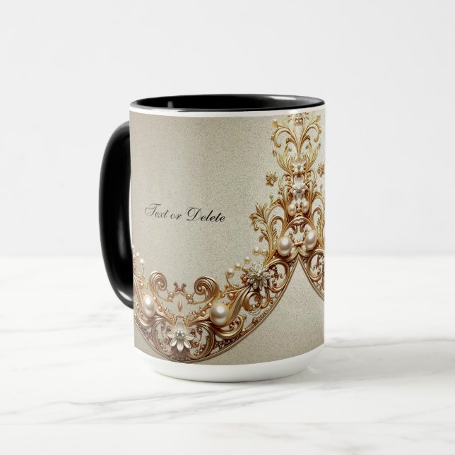 Ornate Gold Flourish Mug (Devant gauche)