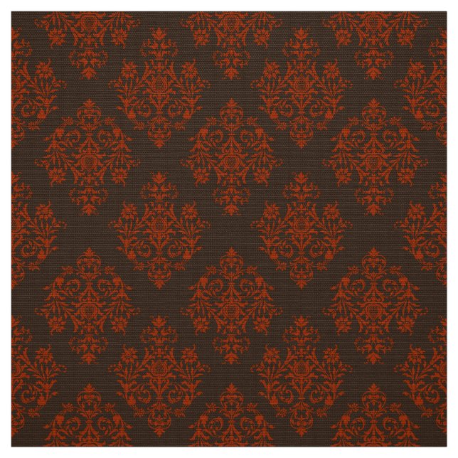Orné baroque brun tissu damassé (Échantillon)