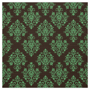 Orné baroque brun tissu damassé