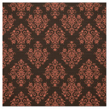 Orné baroque brun tissu damassé