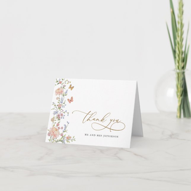 Orné Grace Pastel Blush Floral Mariage Merci (Devant)