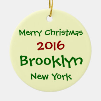 ORNEMENT 2016 DE JOYEUX NOËL DE NEW YORK BROOKLYN