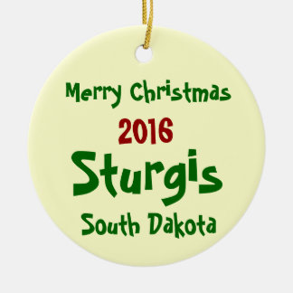 ORNEMENT 2016 de JOYEUX NOËL de Sturgis le Dakota