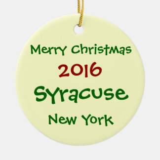 ORNEMENT 2016 DE JOYEUX NOËL DE SYRACUSE NEW YORK