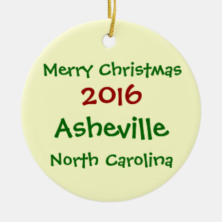 ORNEMENT 2016 DE NOËL D'ASHEVILLE LA CAROLINE DU