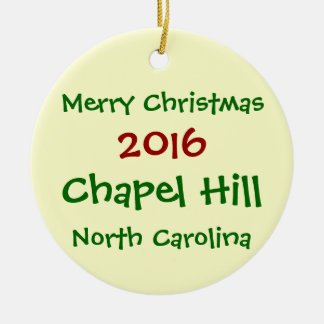 ORNEMENT 2016 DE NOËL DE CHAPEL HILL LA CAROLINE