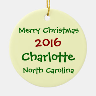 ORNEMENT 2016 DE NOËL DE CHARLOTTE LA CAROLINE DU
