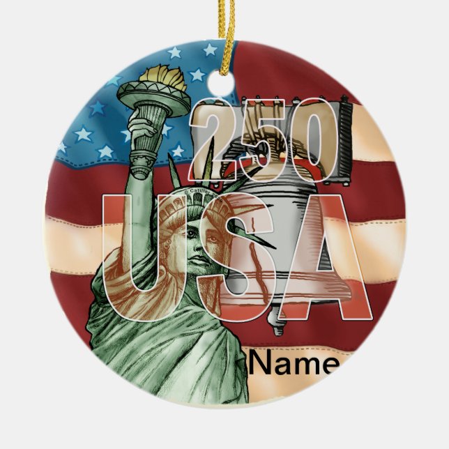 Ornement 250e anniversaire Liberté USA (Devant)