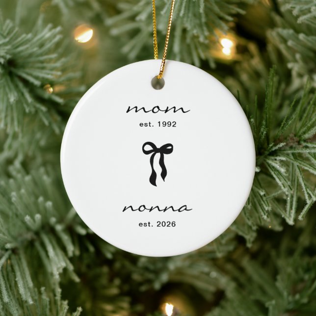 Ornement à arc Coquette de Maman à Nonna (Arbre)