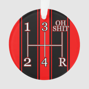 Ornement à double tranchant rouge vitesse national