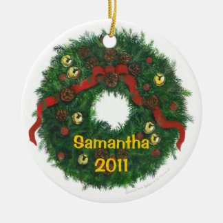 Ornement à feuillage persistant personnalisé de