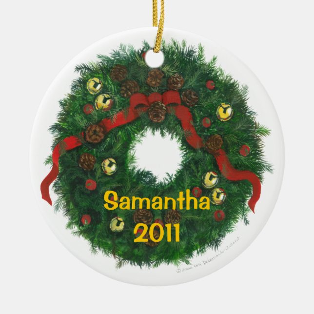 Ornement à feuillage persistant personnalisé de (Devant)