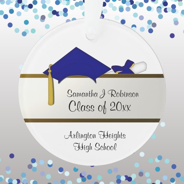 Ornement acrylique Casquette bleu (Créateur téléchargé)