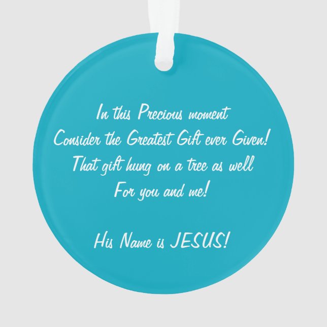 Ornement acrylique de la couronne de vie (dos)