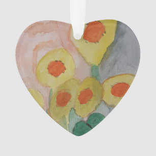 Ornement acrylique des tournesols Abstraits