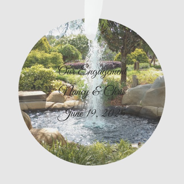 Ornement acrylique fiançailles (devant)