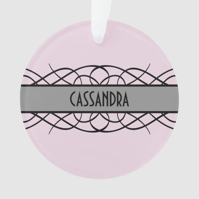 Ornement Acrylique Gris Déco (devant)