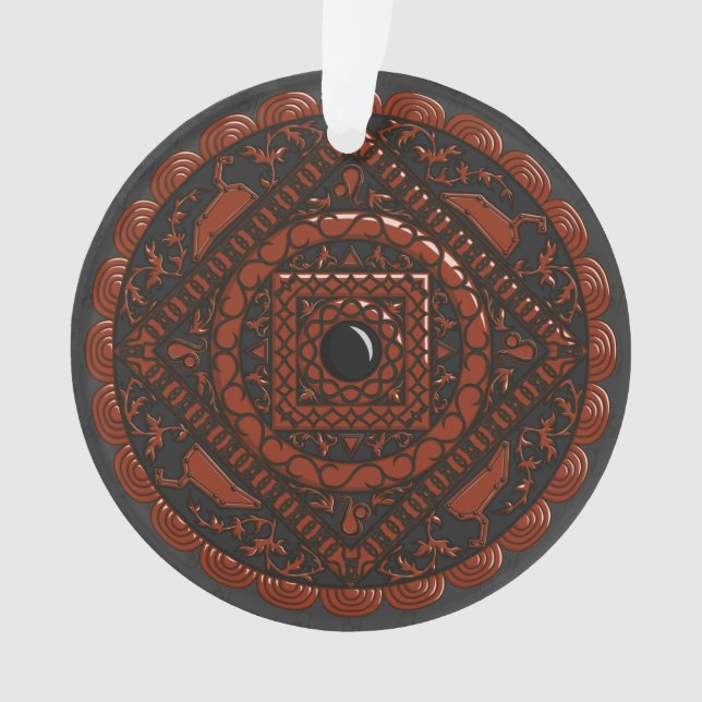 Ornement acrylique Leo Mandala (devant)