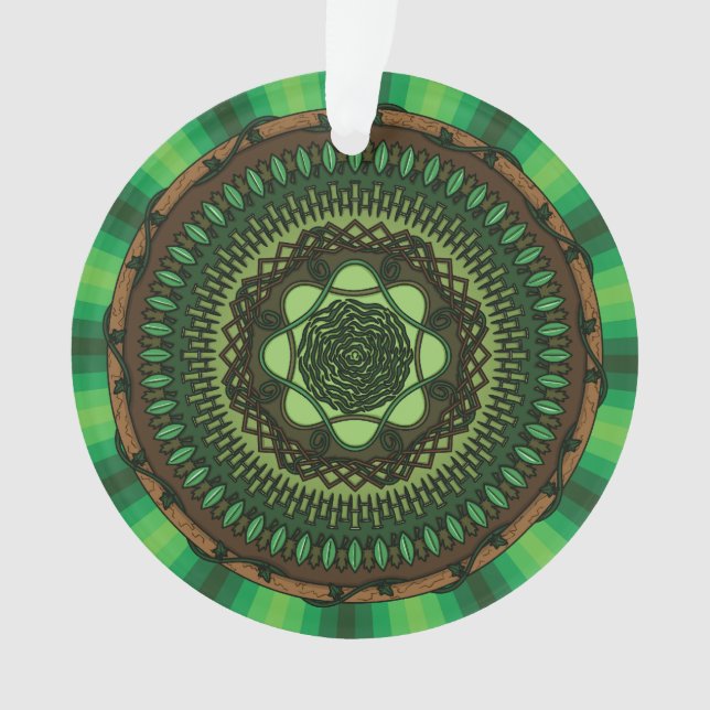 Ornement acrylique mandala de la Terre (devant)