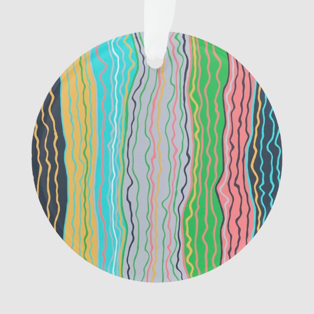 Ornement acrylique moderne Squiggles (devant)