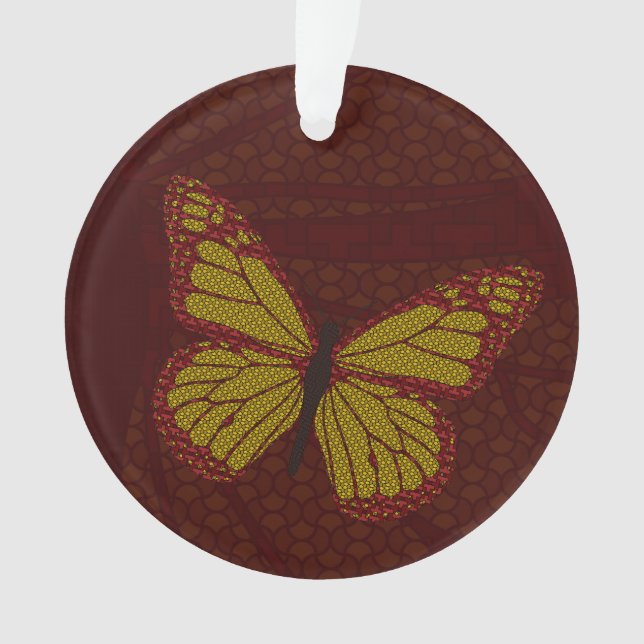 Ornement acrylique monarque chinois (devant)